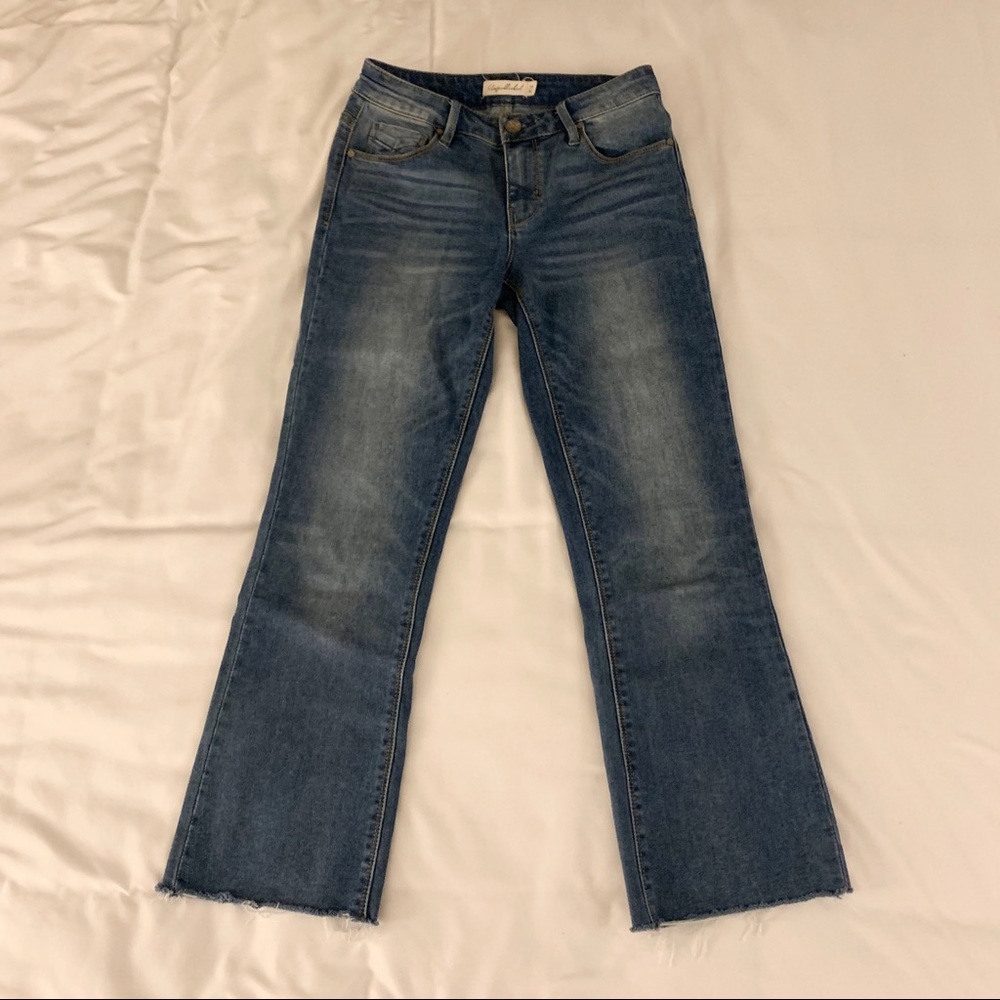 Crop Flare Blue Jean